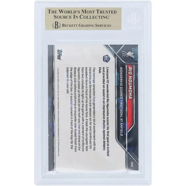Rio Ngumoha Liverpool 2024-25 Topps Now Rookie #3 Card | BGS 9.5