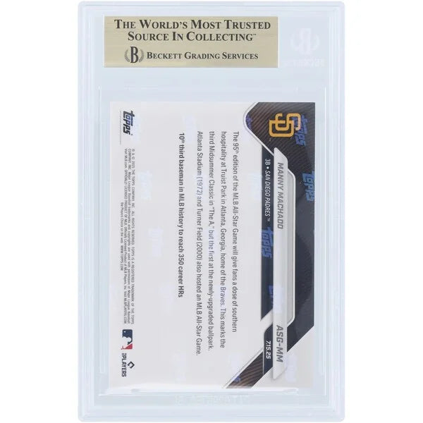 Manny Machado 2025 Topps Now All-Star Game Selection NL | BGS 9.5