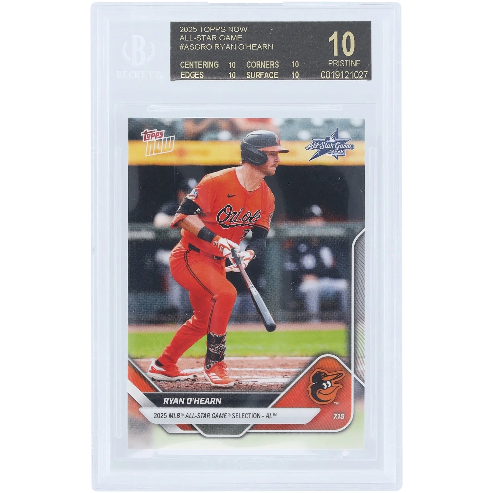 Ryan O'Hearn 2025 Topps Now All-Star Black Label Card | BGS 10