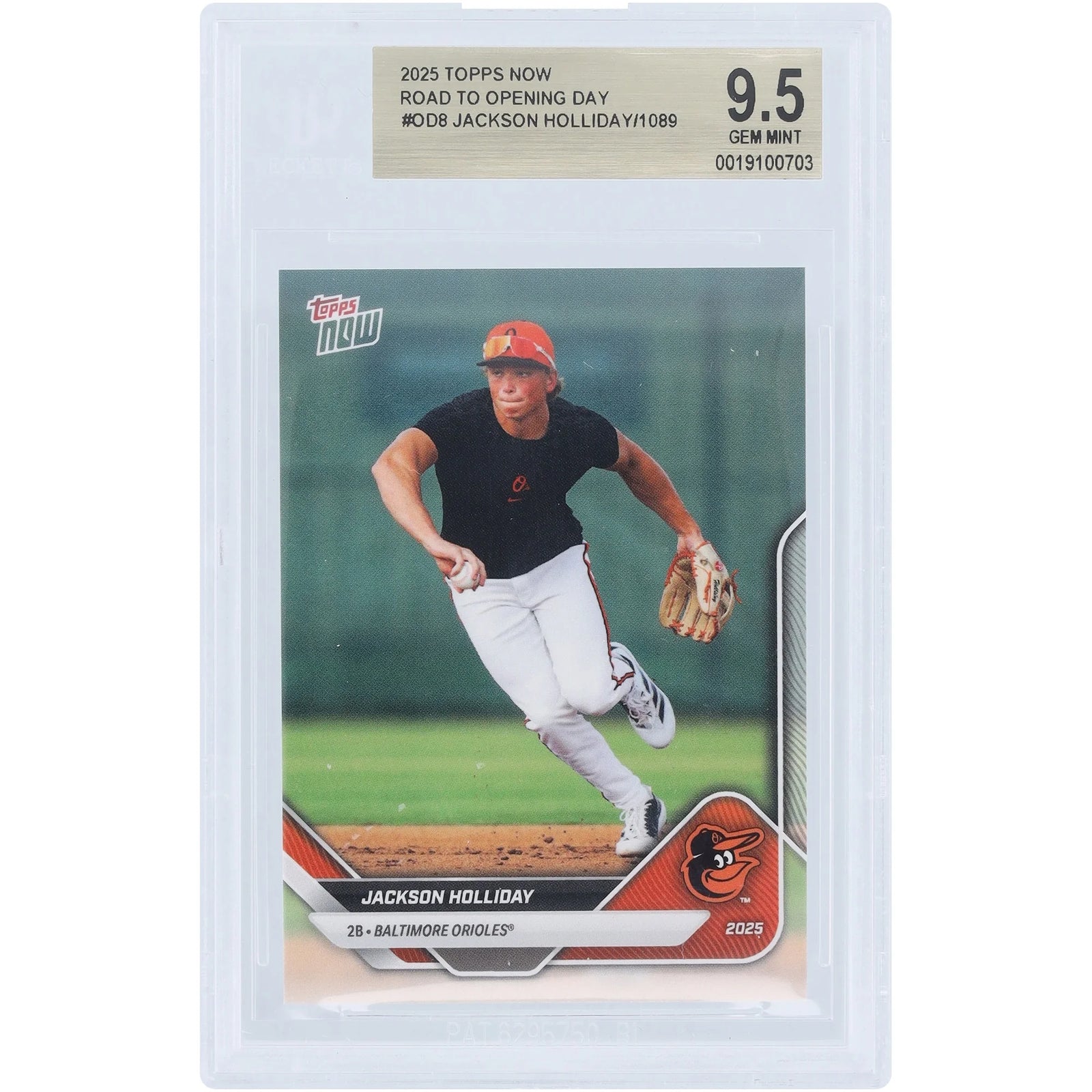 Jackson Holliday 2025 Topps Now Road to Opening Day #OD-8 | BGS 9.5