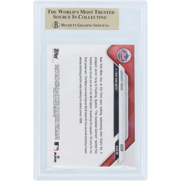 Jonah Tong 2025 Topps Now Call Up #628 Card | BGS 9.5 Authenticated