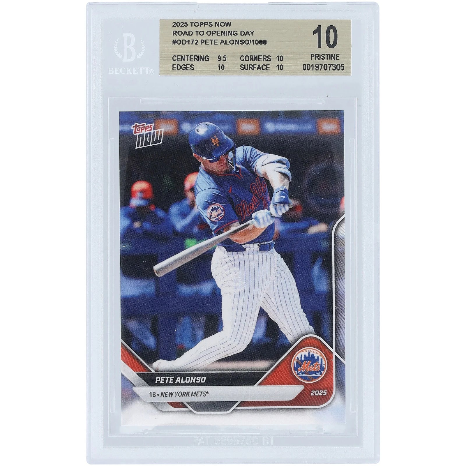 Pete Alonso 2025 Topps Now Road to Opening Day #OD-172 | BGS 10