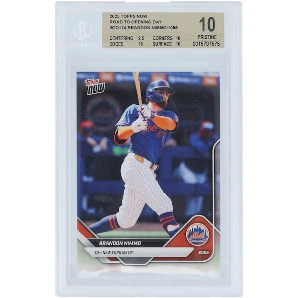 Brandon Nimmo 2025 Topps Now Road to Opening Day #OD-174 | BGS 10