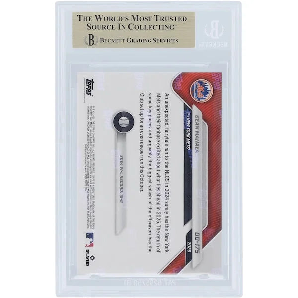 Sean Manaea 2025 Topps Now Road to Opening Day #OD-175 | BGS 10