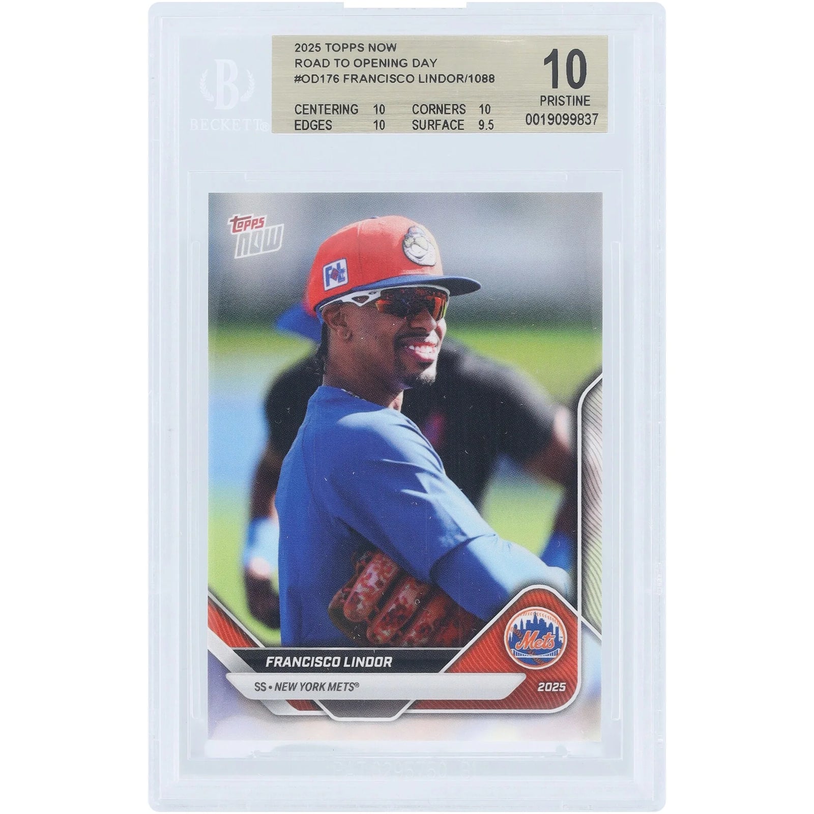 Francisco Lindor 2025 Topps Now Road to Opening Day #OD-176 | BGS 10