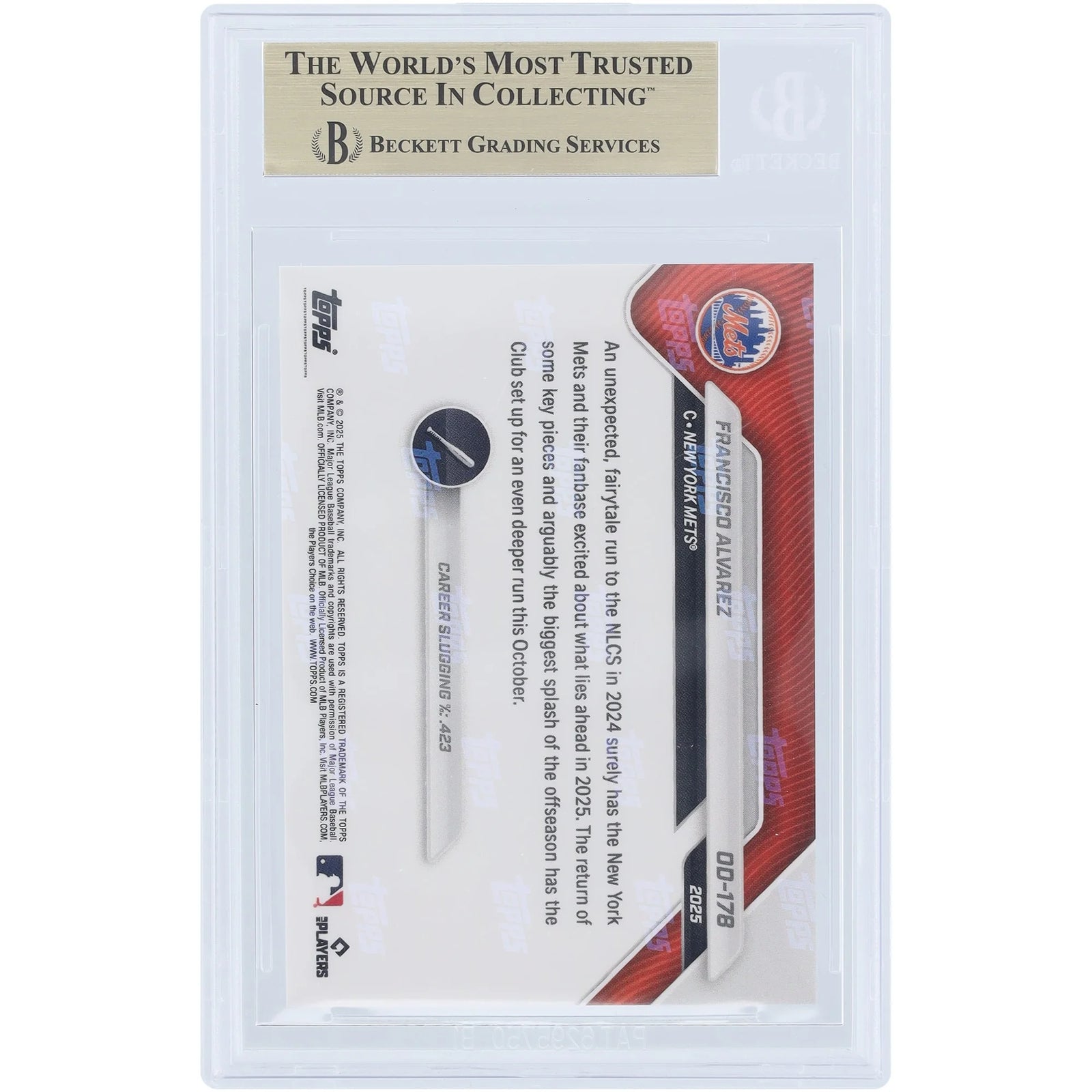 Francisco Alvarez 2025 Topps Now Road to Opening Day #OD-178 | BGS 9.5