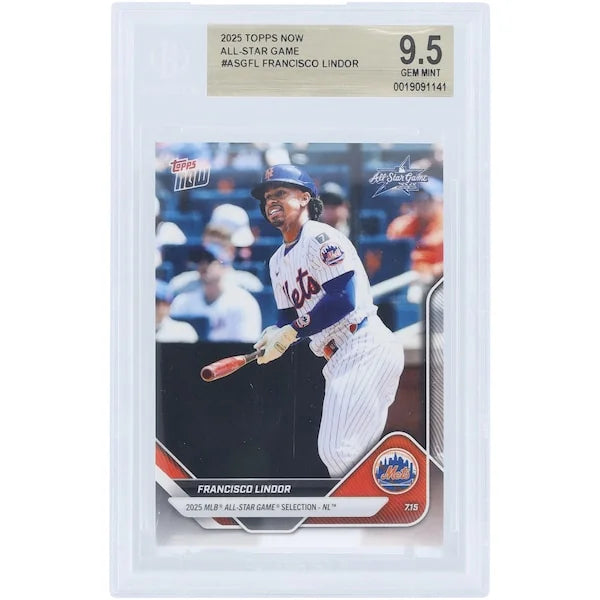 Francisco Lindor 2025 Topps Now All-Star Game Card | BGS 9.5 Graded