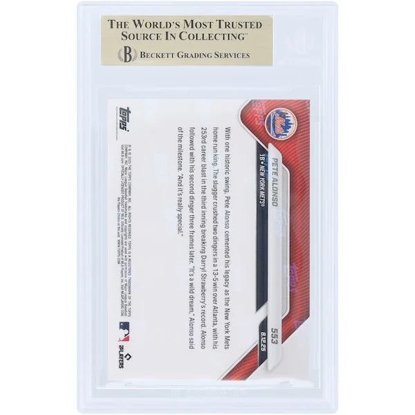 Pete Alonso 2025 Topps Now Polar Power #553 | BGS 9.5