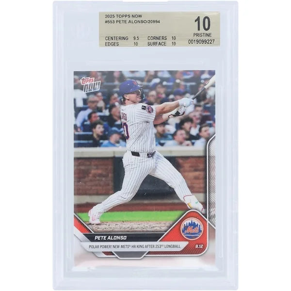 Pete Alonso 2025 Topps Now Polar Power Card #553 | BGS Graded 10