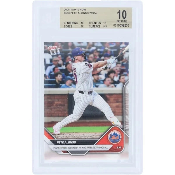 Pete Alonso 2025 Topps Now Polar Power Card #553 | BGS 10