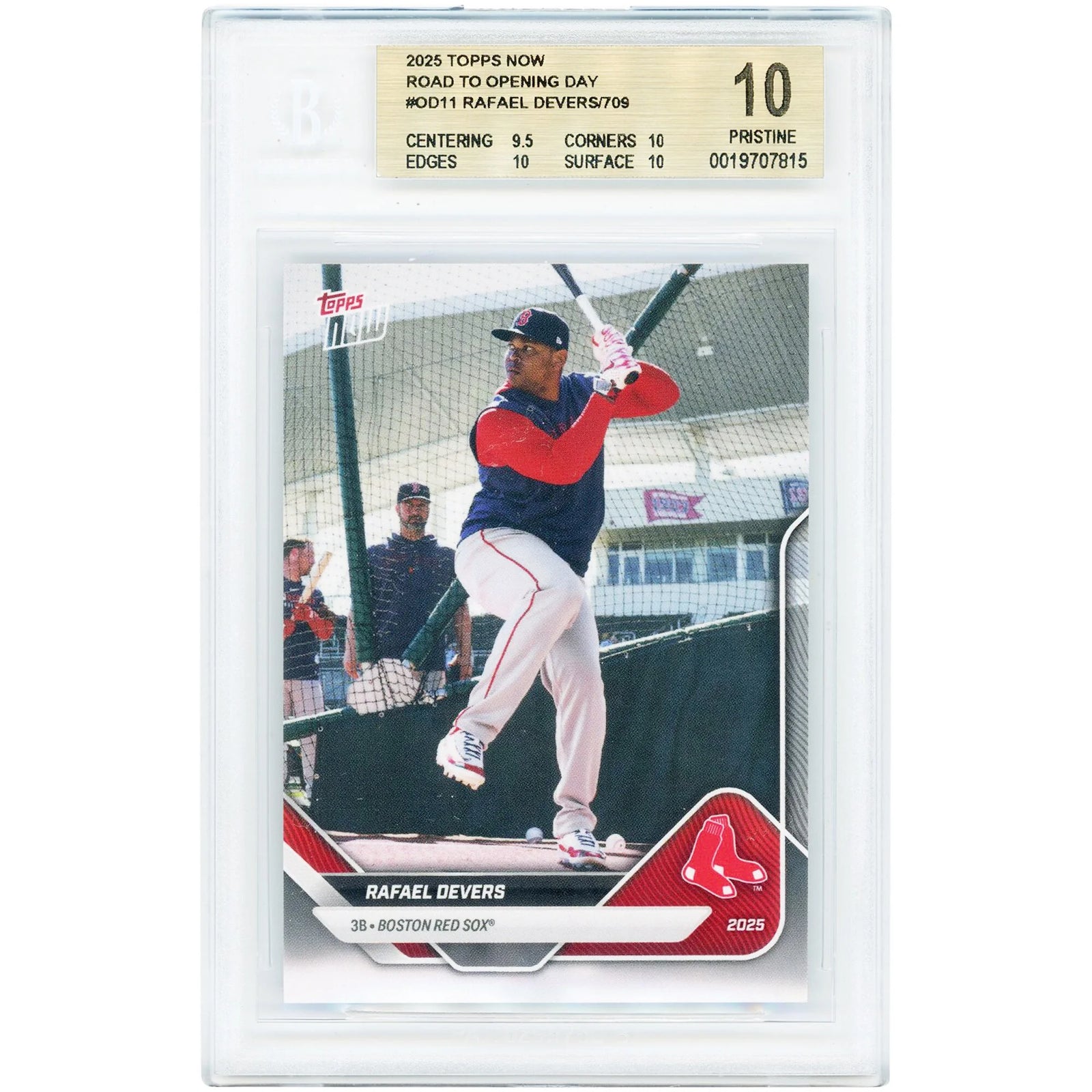 Rafael Devers 2025 Topps Now Road to Opening Day #OD-11 | BGS 10