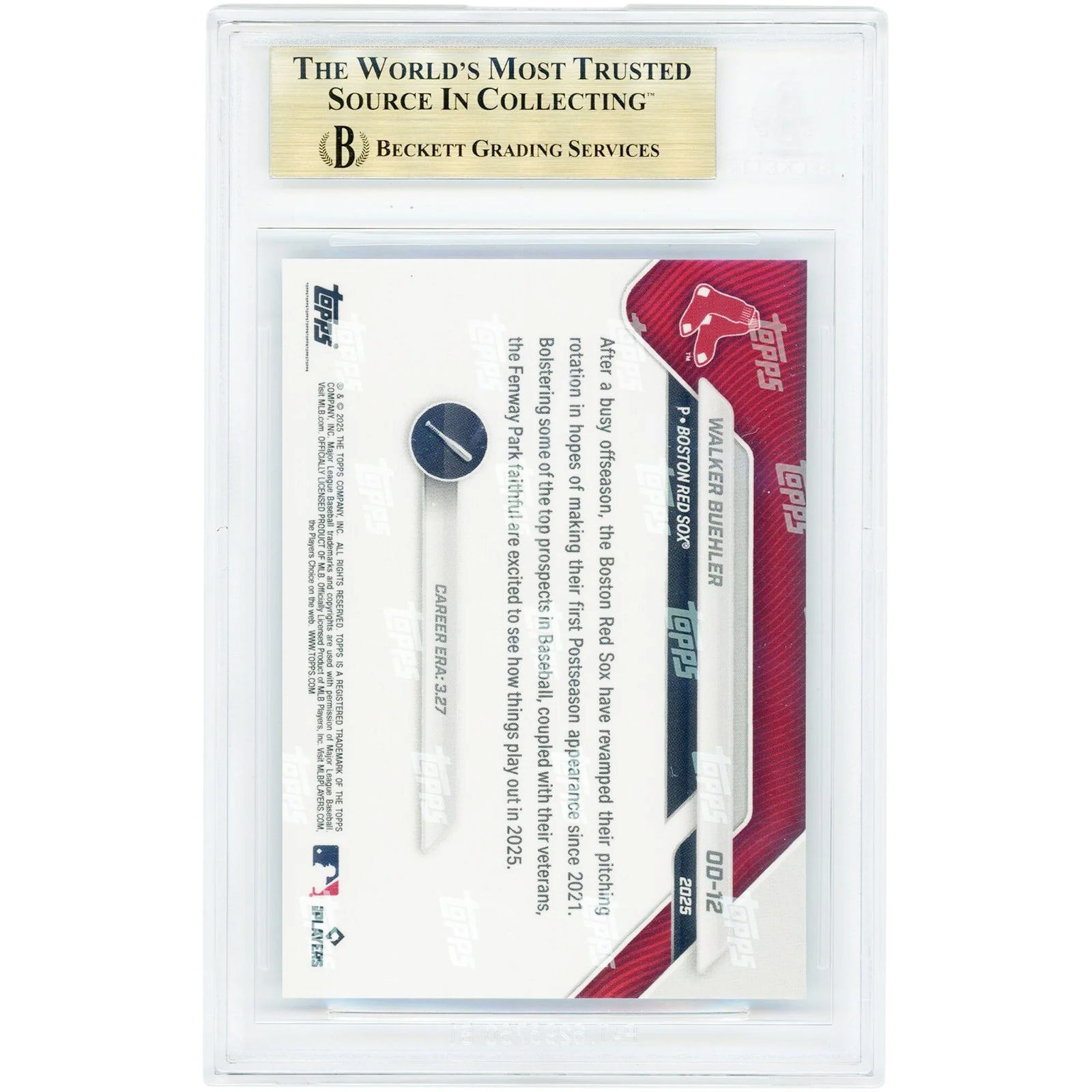 Walker Buehler 2025 Topps Now Road to Opening Day #OD-12 | BGS 10