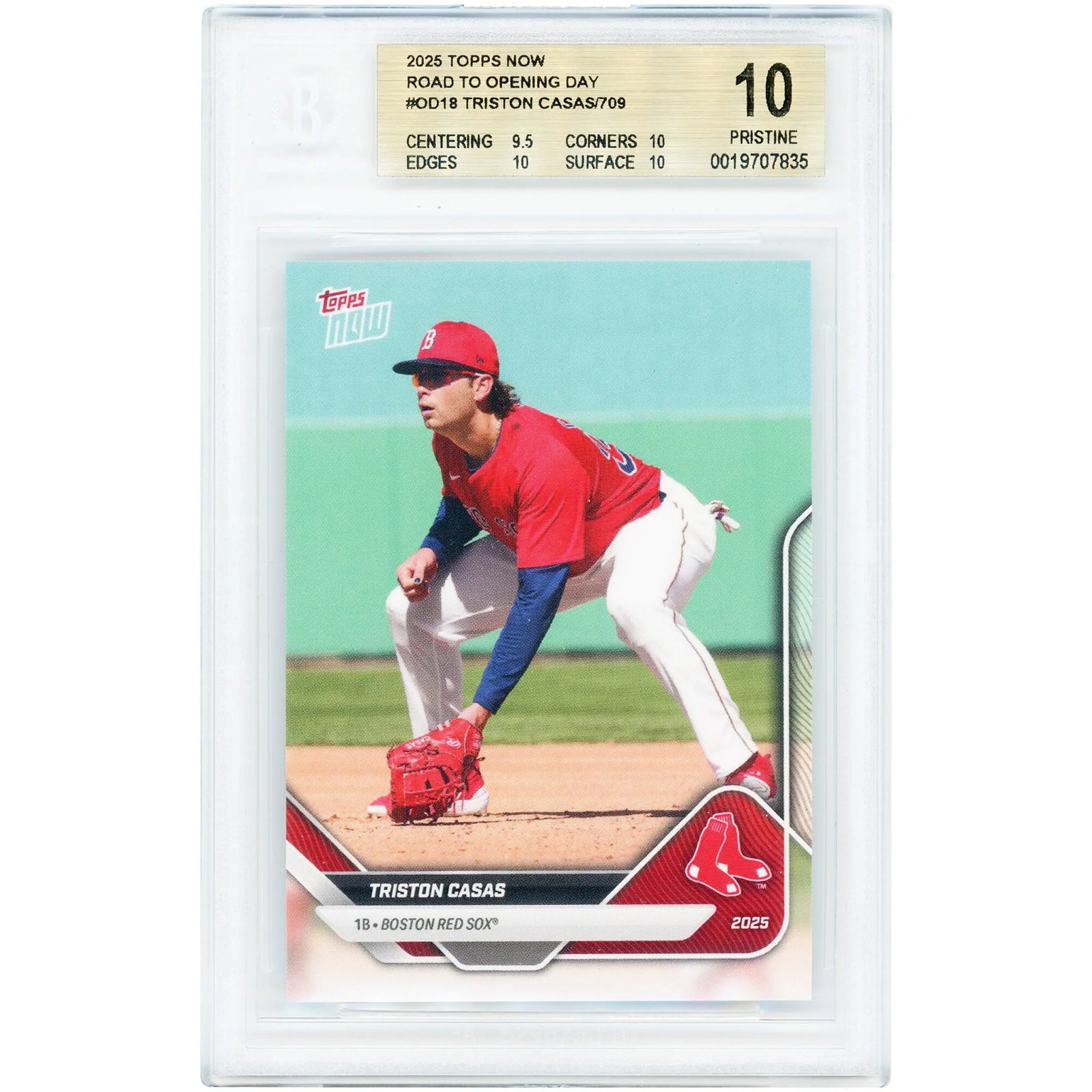 Triston Casas 2025 Topps Now Road to Opening Day #OD-18 | BGS 10