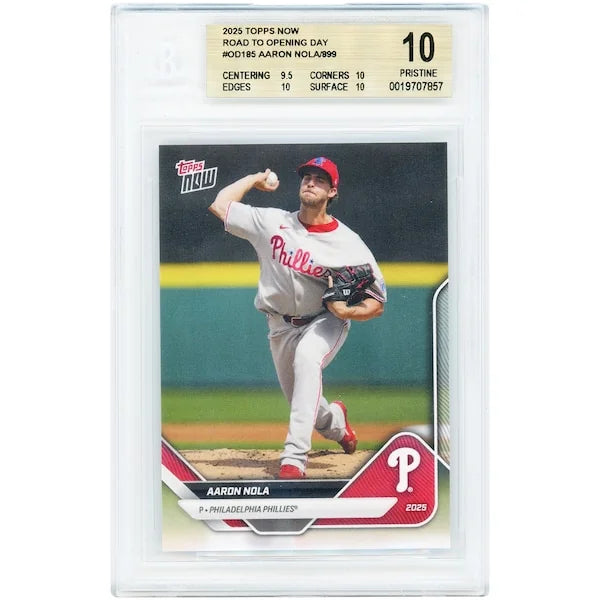 Aaron Nola 2025 Topps Now Road to Opening Day #OD-185 | BGS 10