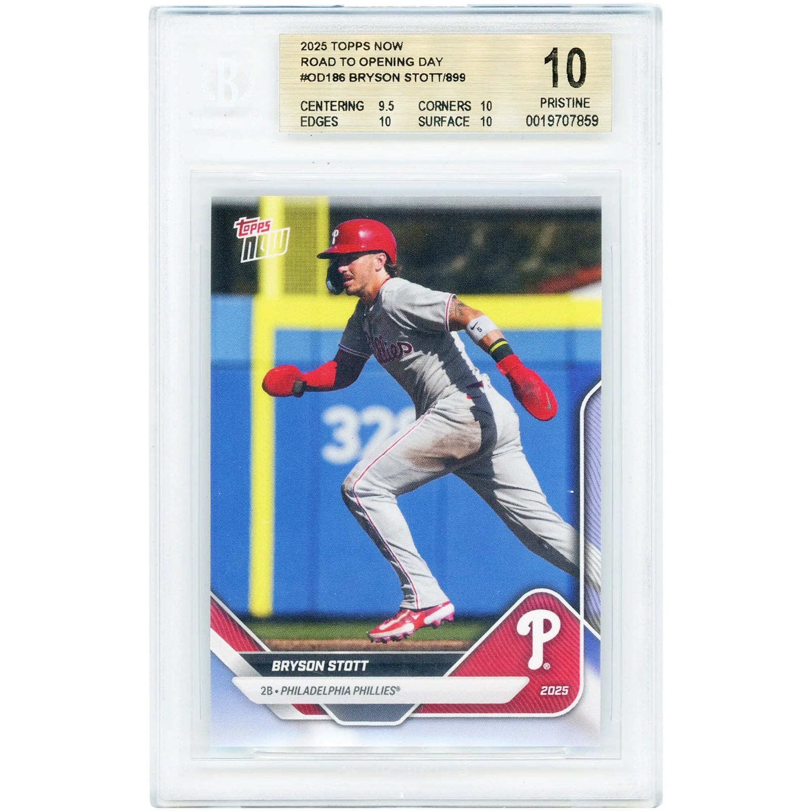 Bryson Stott 2025 Topps Now Road to Opening Day #OD-186 | BGS 10