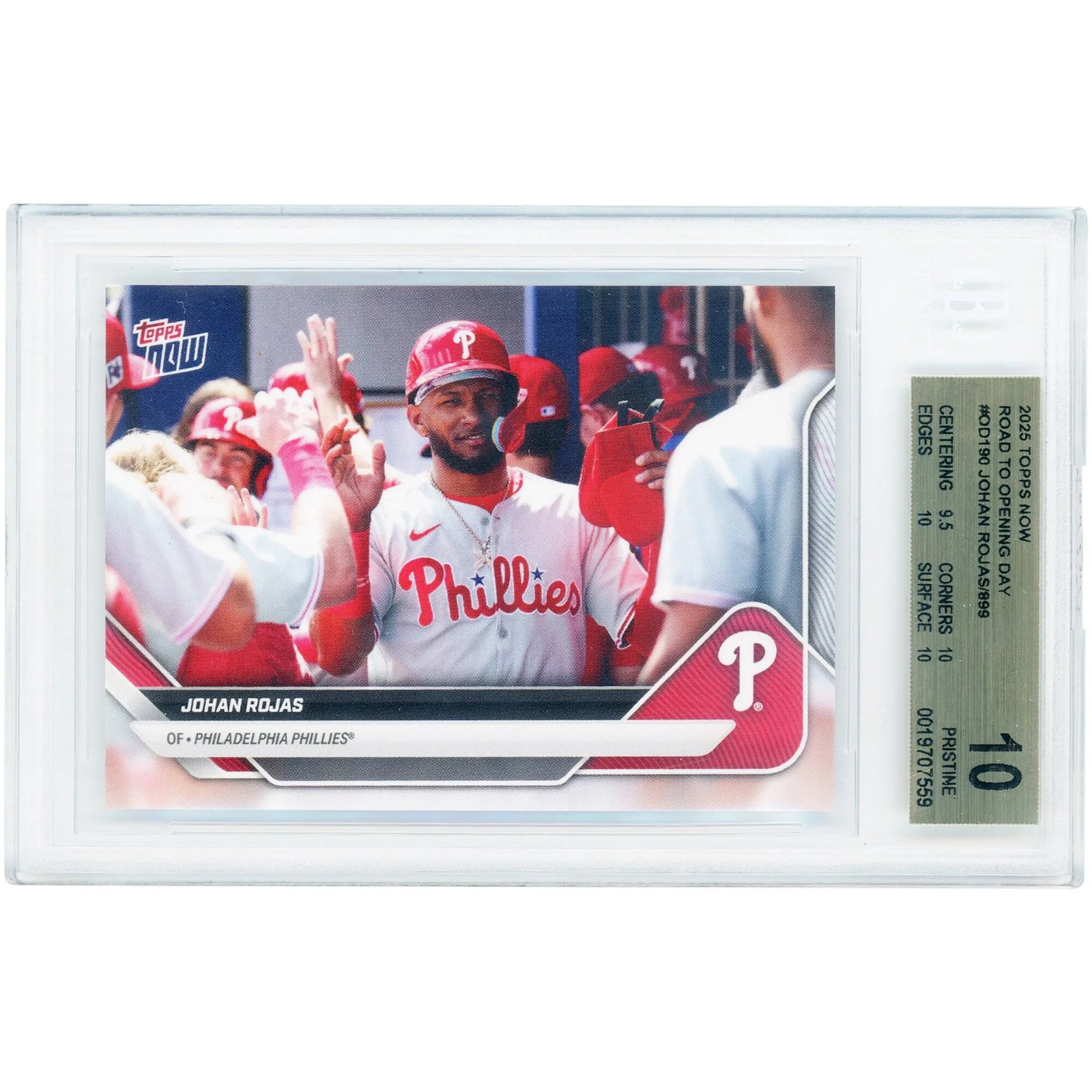 Johan Rojas 2025 Topps Now Road to Opening Day #OD-190 | BGS 10
