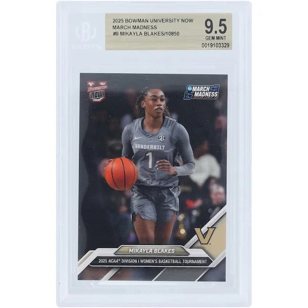 Mikayla Blakes Vanderbilt 2025 Bowman University Now March Madness #9 | BGS 9.5