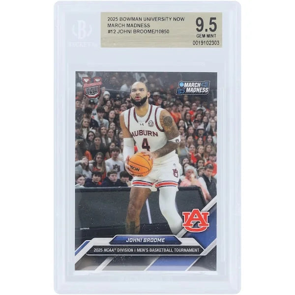 Johni Broome Auburn Tigers 2025 Bowman University Now #12 | BGS 9.5