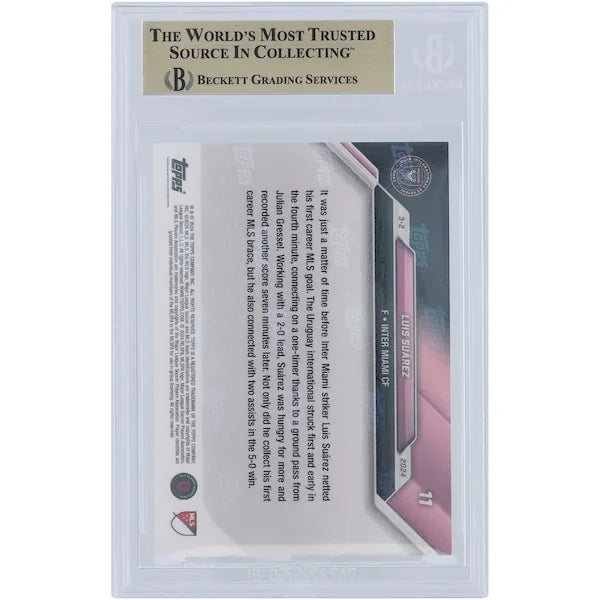 Luis Suarez Signed 2024 Topps Now MLS #11 Card | BGS 9.5 Authenticated
