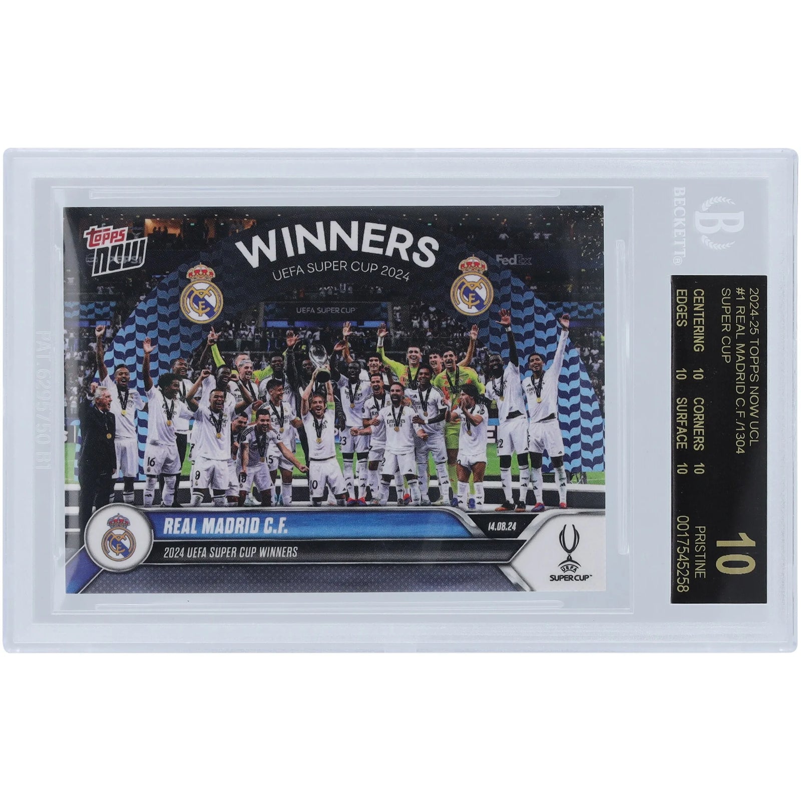 Real Madrid CF 2024-25 Topps Now UCL 2024 #1 Card | BGS 10 Black Label