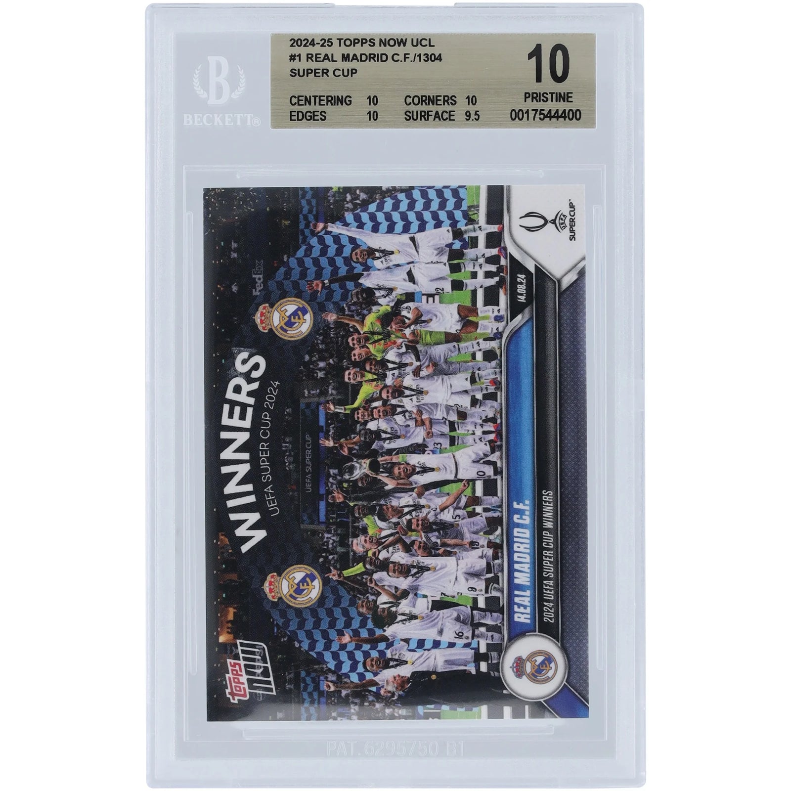 Real Madrid CF 2024-25 Topps Now UCL 2024 #1 Card | BGS 10 Graded