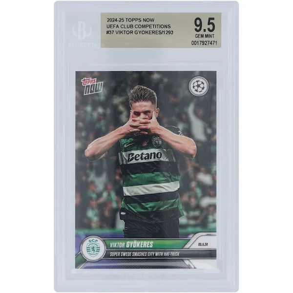 Viktor Gyokeres Sporting CP 2024-25 Topps Now Hat Trick #37 | BGS 9.5