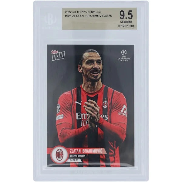Zlatan Ibrahimovic AC Milan 2022-23 Signed Topps Now #125 Card | BGS 9.5 Graded