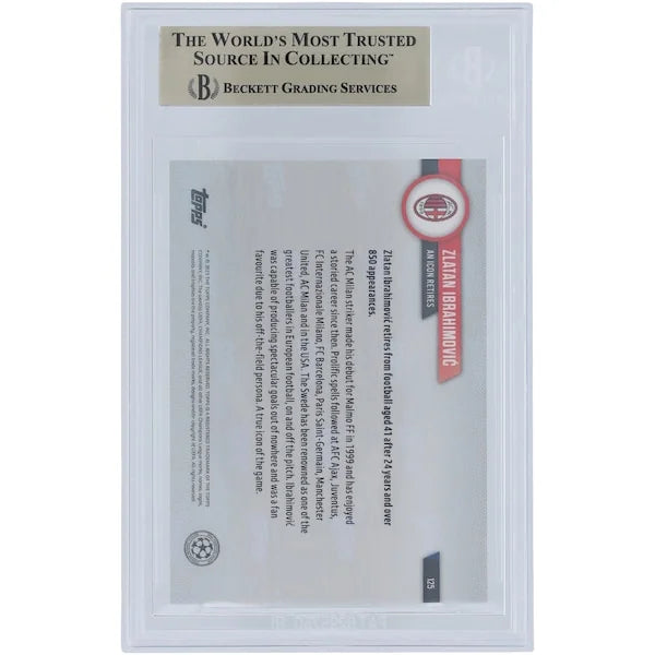 Zlatan Ibrahimovic AC Milan 2022-23 Signed Topps Now #125 Card | BGS 9.5 Graded