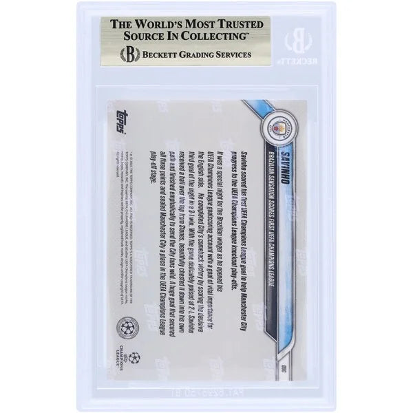 Savinho Manchester City 2024-25 Topps Now Card | BGS 9.5 Green #90/99