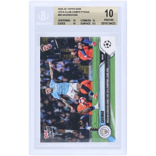 Savinho Manchester City 2024-25 Topps Now #90 Card | BGS 10 Graded