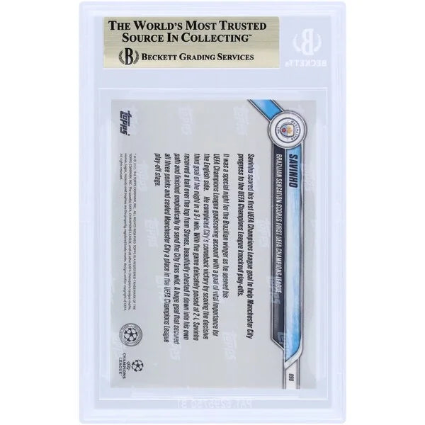 Savinho Manchester City 2024-25 Topps Now #90 Card | BGS 10 Graded
