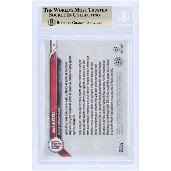 Julian Alvarez Atletico Madrid 2024-25 Topps Now #76 | BGS 10