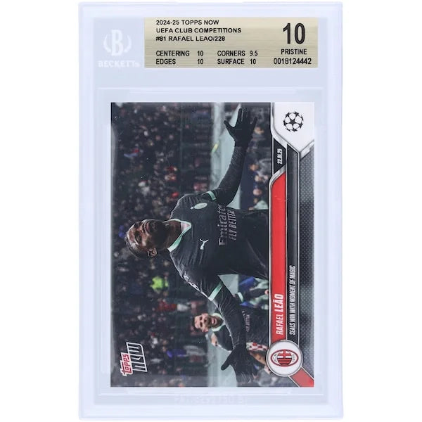 Rafael Leao AC Milan 2024-25 Topps Now Card #81 | BGS Graded 10