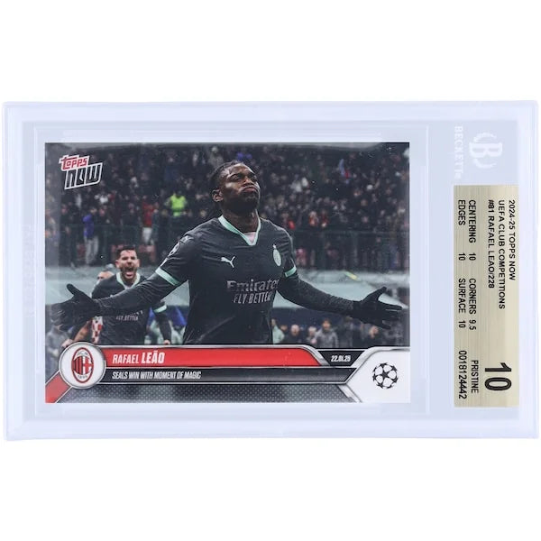 Rafael Leao AC Milan 2024-25 Topps Now Card #81 | BGS Graded 10