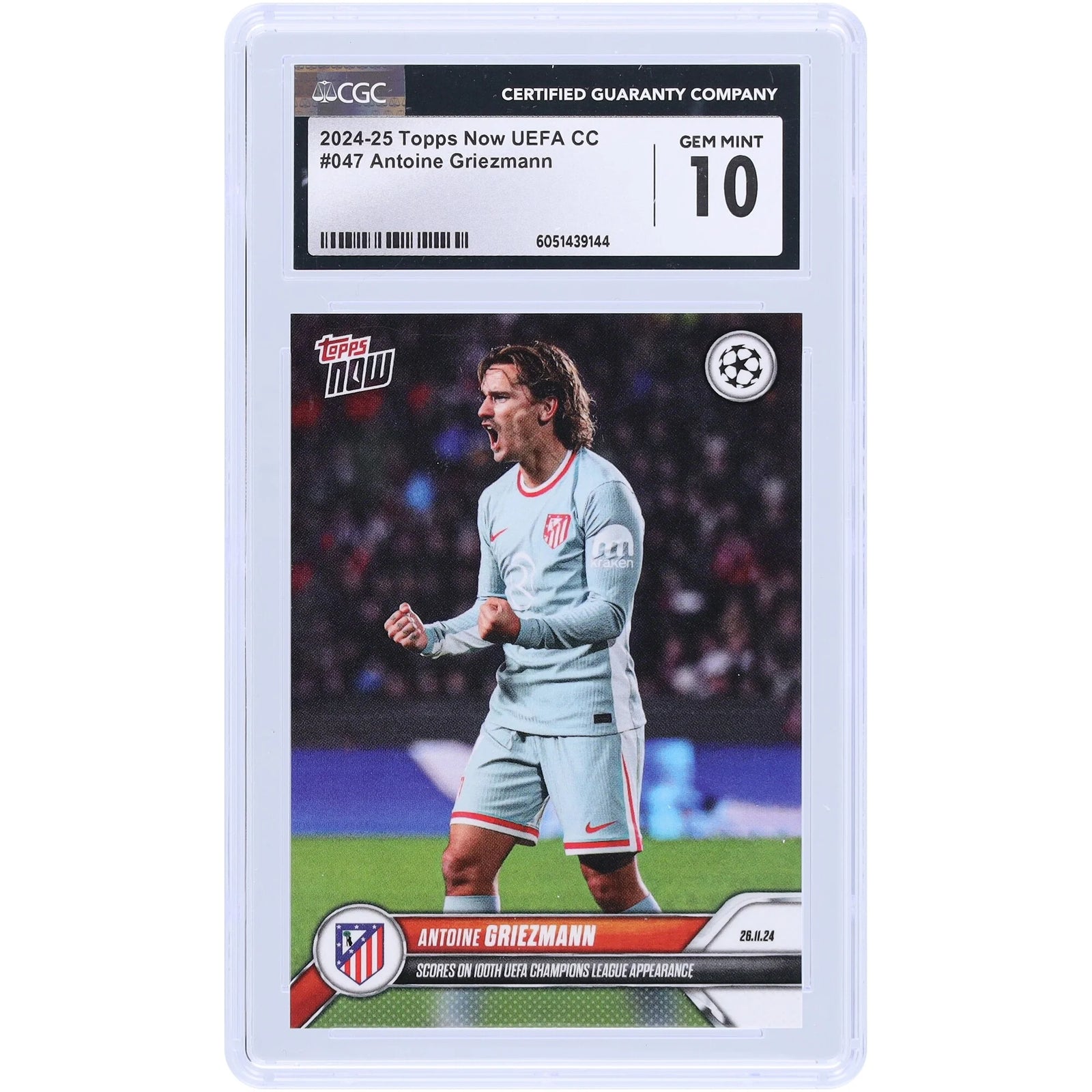 Antoine Griezmann Atletico Madrid 2024-25 Topps Now UEFA #47 | CGC 10