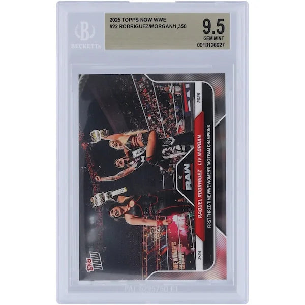 Liv Morgan & Raquel Rodriguez WWE 2025 Topps Now #22 Card | BGS 9.5