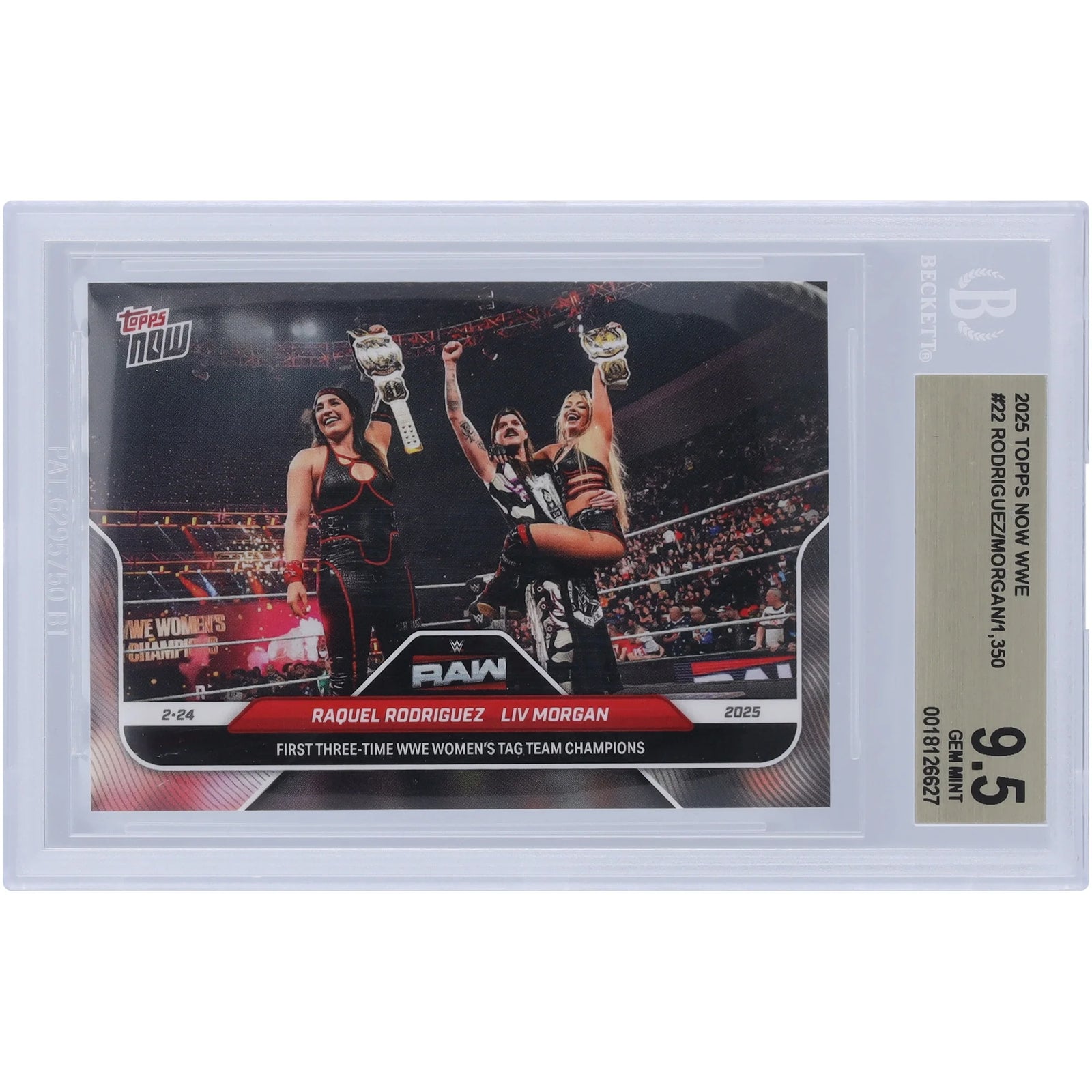 Liv Morgan & Raquel Rodriguez WWE 2025 Topps Now #22 Card | BGS 9.5