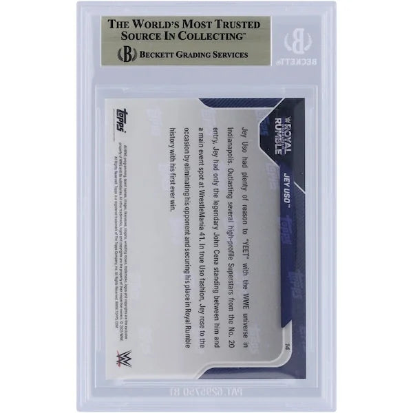 Jey Uso WWE 2025 Topps Now WrestleMania #14 Card | BGS 9.5