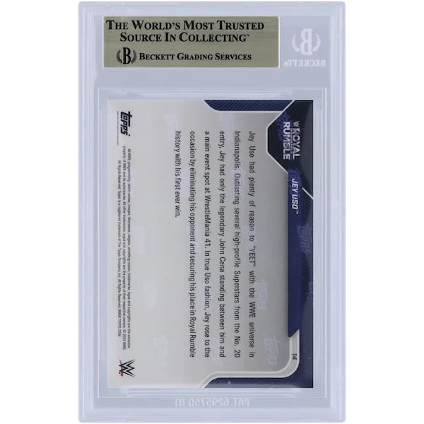 Jey Uso 2025 Topps Now WrestleMania #14 Card | BGS Graded 10
