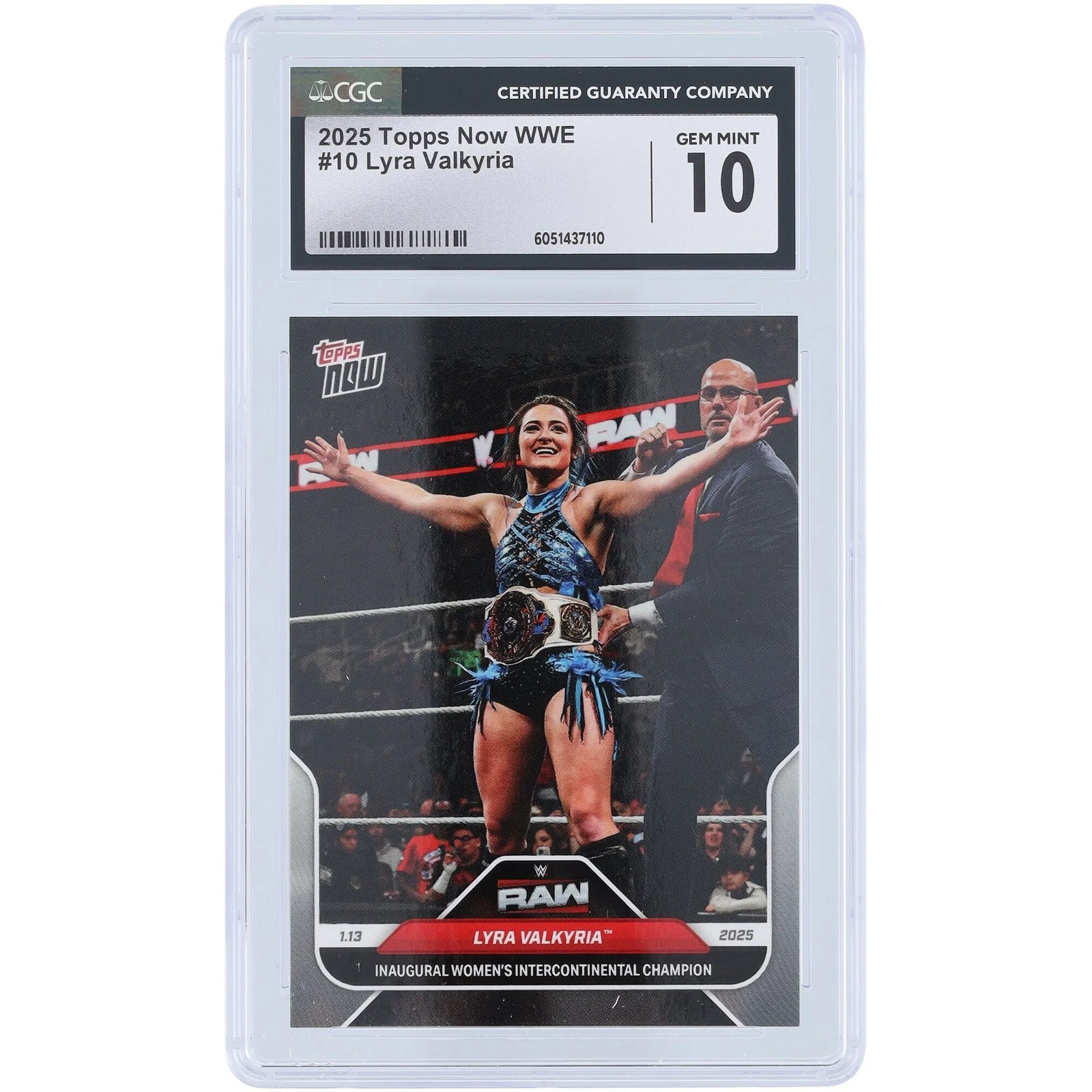Lyra Valkyria WWE 2025 Topps Now Inaugural Women's Intercontinental Champion #10 Card | CG