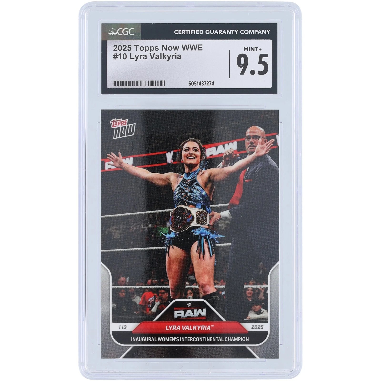 Lyra Valkyria 2025 Topps Now Women's Intercontinental Champion #10 | CGC 9.5