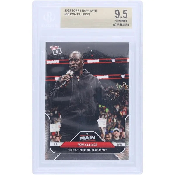 R-Truth WWE 2025 Topps Now The Truth Sets Ron Killings Free #66 | BGS 9.5