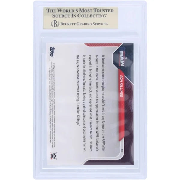R-Truth WWE 2025 Topps Now The Truth Sets Ron Killings Free #66 | BGS 9.5