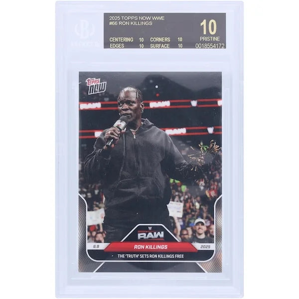 R-Truth WWE 2025 Topps Now The Truth Sets Ron Killings Free Black Label #66 | BGS 10