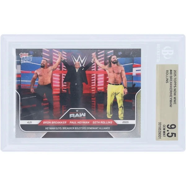 Bron Breakker, Seth Rollins & Paul Heyman WWE 2025 #48 Card | BGS 9.5