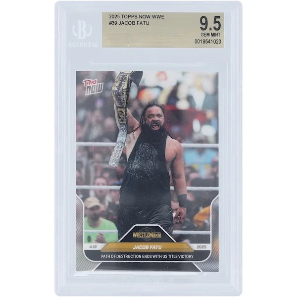Jacob Fatu WWE 2025 Topps Now #39 Card | BGS 9.5 Graded