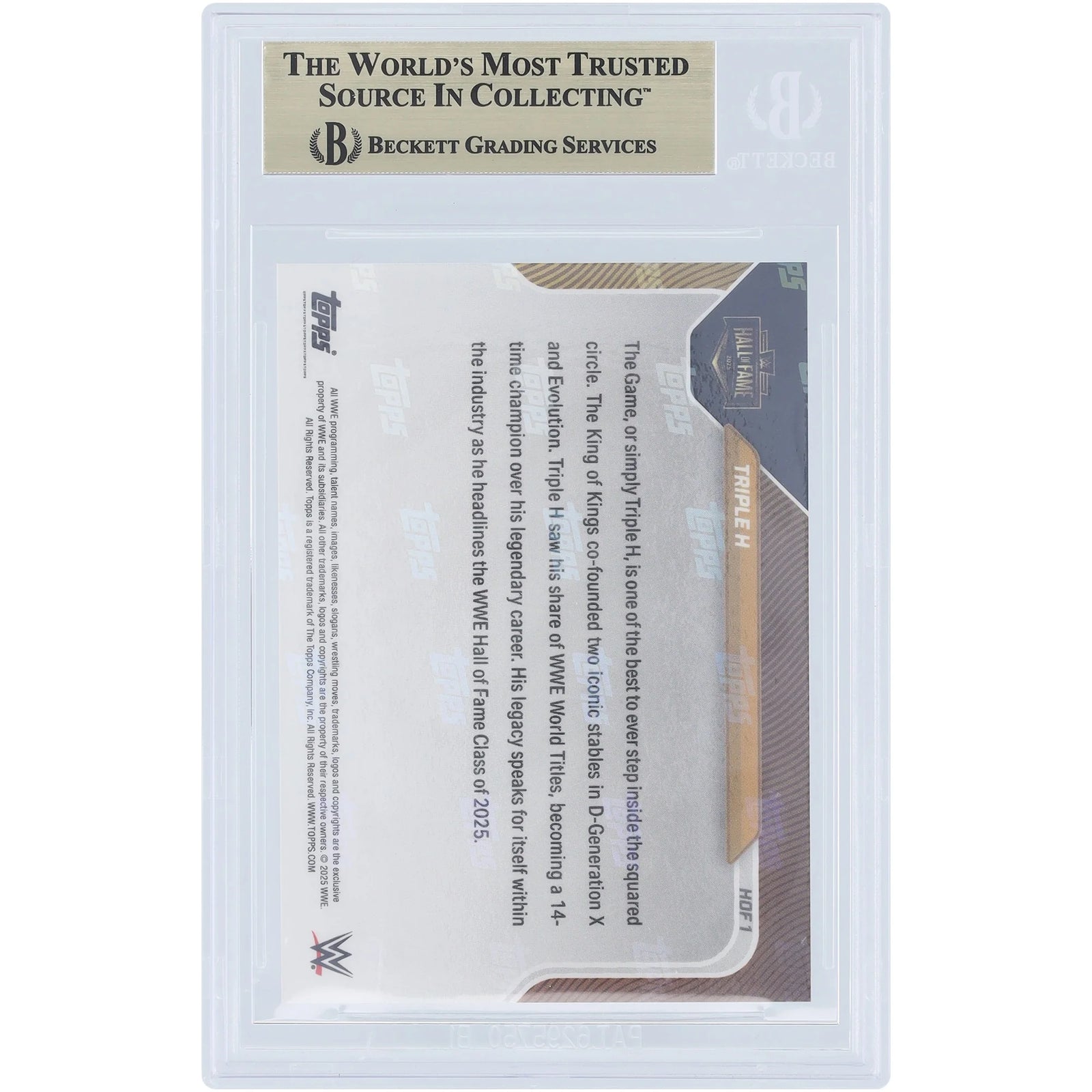 Triple H 2025 Topps Now 'The Game' WWE Hall of Fame Card | BGS 9.5