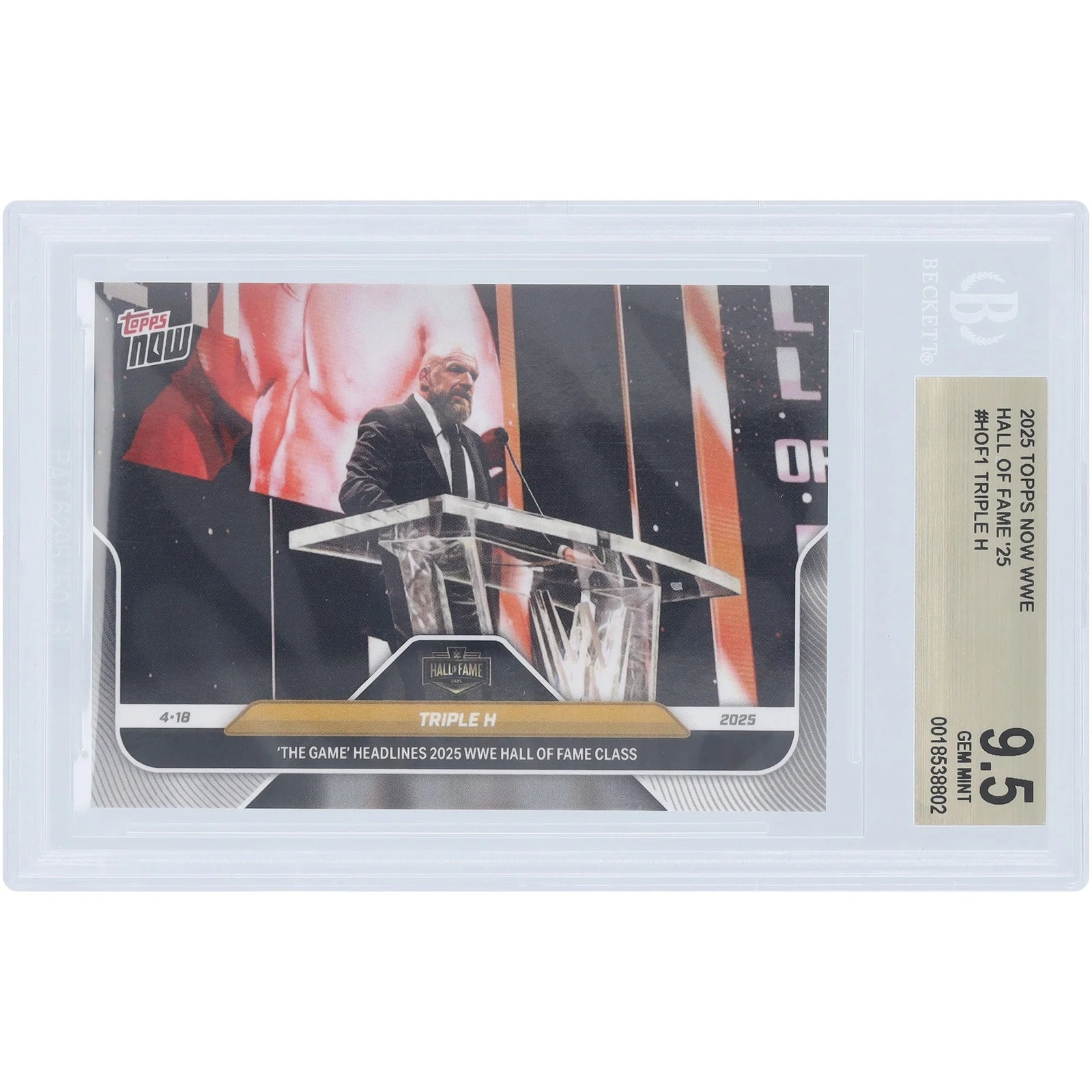 Triple H 2025 Topps Now 'The Game' WWE Hall of Fame Card | BGS 9.5