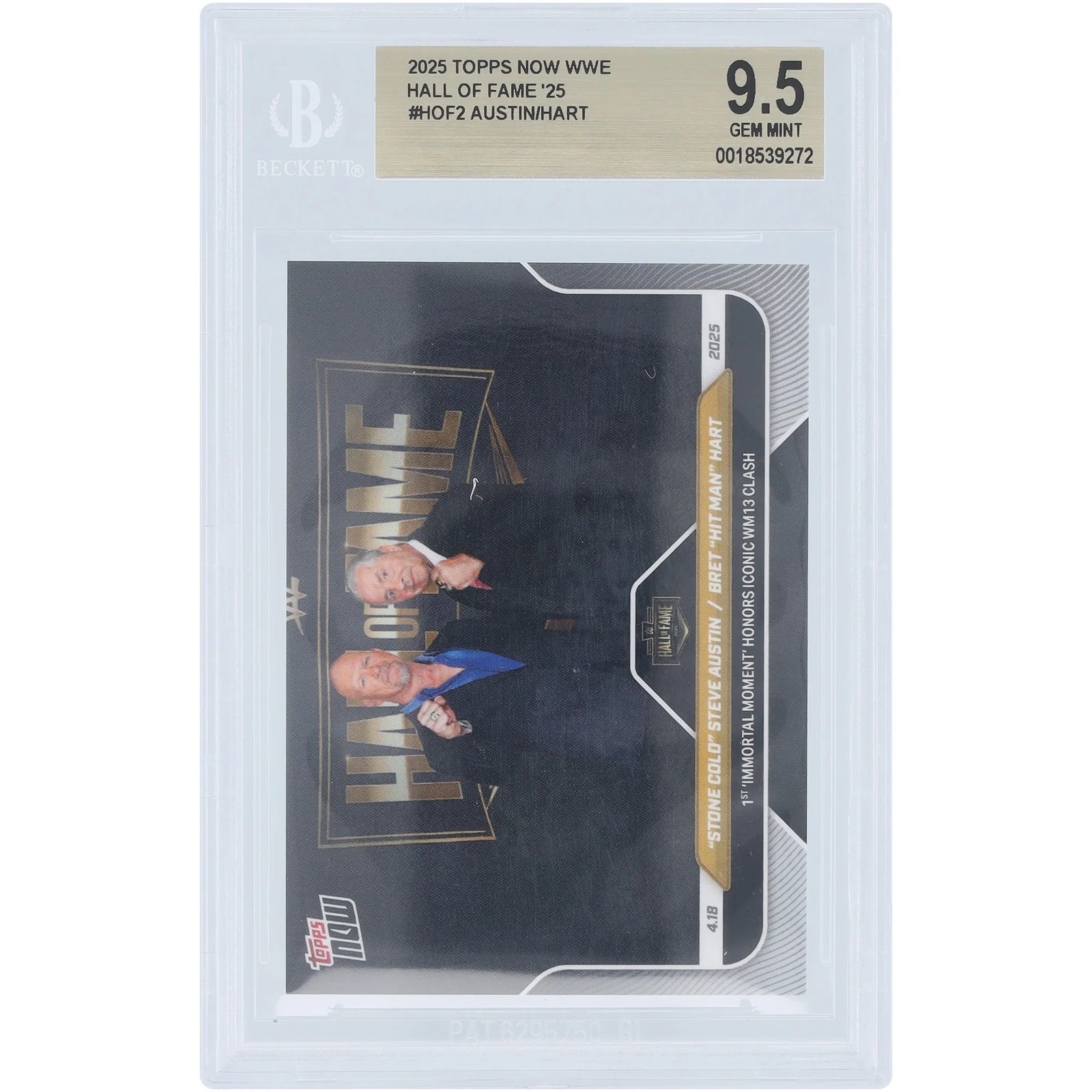 Stone Cold Steve Austin & Bret Hart WWE 2025 Topps Now Card | BGS 9.5 Graded
