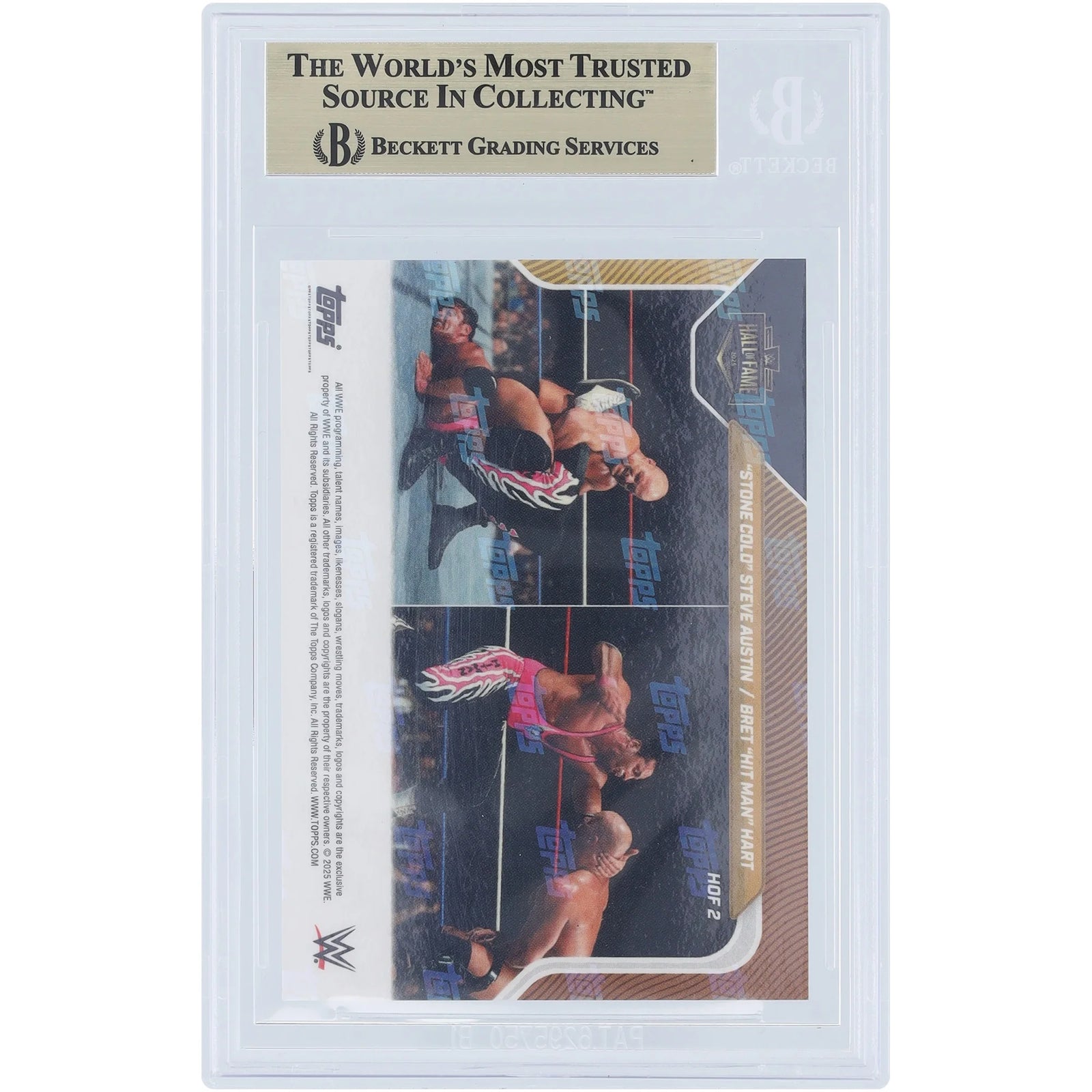 Stone Cold Steve Austin & Bret Hart WWE 2025 Topps Now Card | BGS 9.5 Graded
